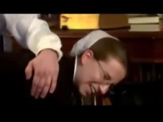 Amish mugallym spanked over his knee